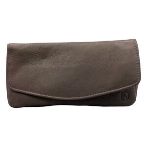 Mitchell Thomas Antique Brown Leather Combination Tobacco Pouch 1 Pipe Case 9317
